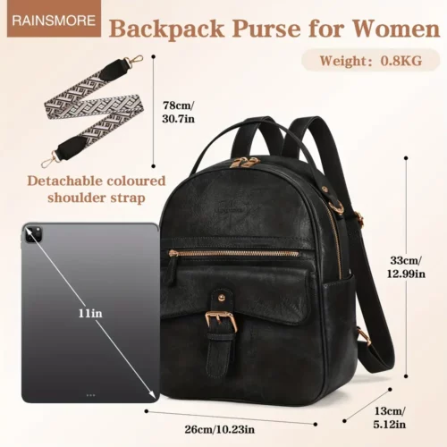 Sac à dos léger anti-vol femme – design urbain imperméable et compact