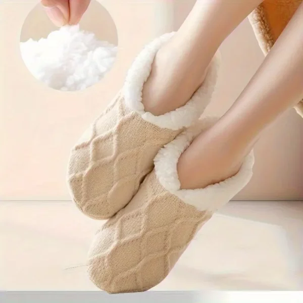 Chaussons chaussettes polaires femme antidérapants – intérieur hiver cocooning