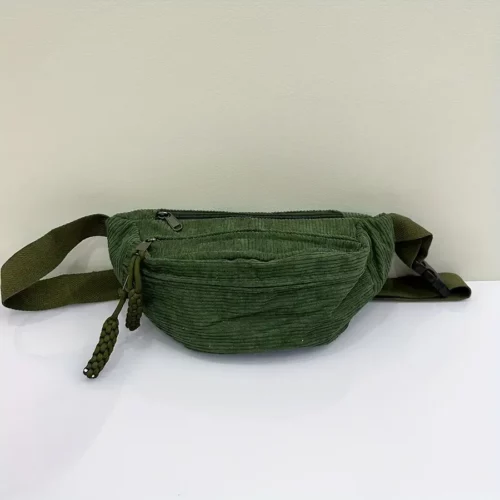 Sac banane femme en velours côtelé – style tendance et texture douce