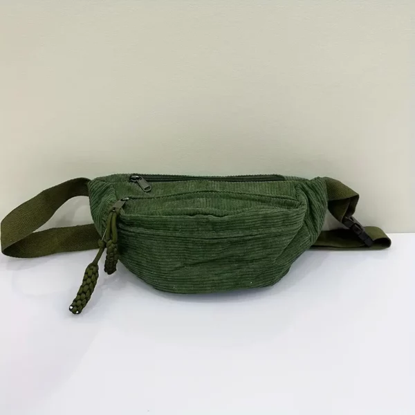 Sac banane femme en velours côtelé – style tendance et texture douce