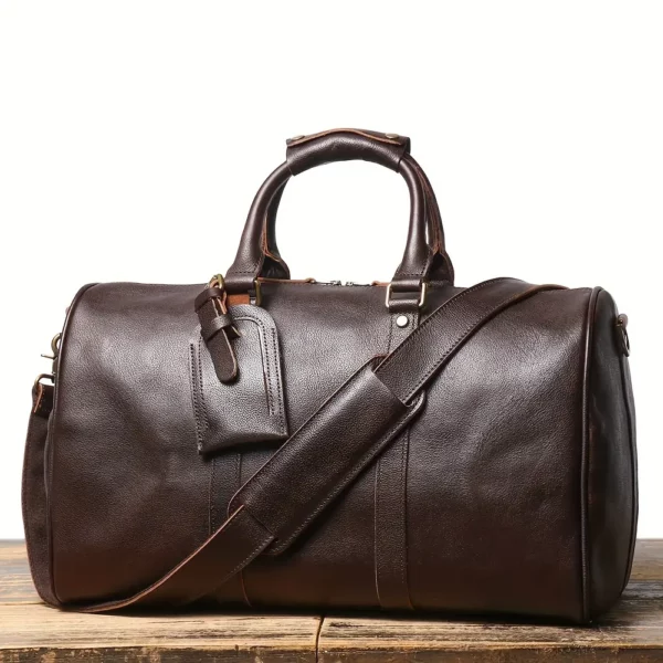 Sac week-end femme en cuir véritable – style décontracté et élégant