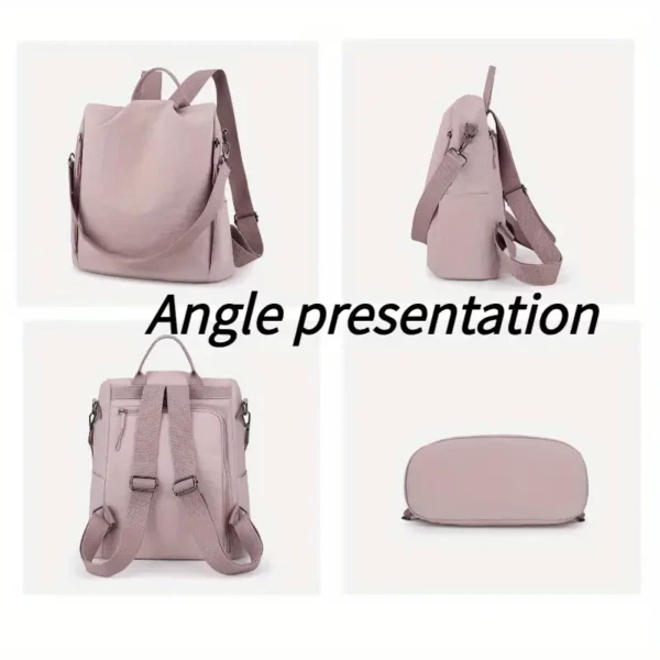Sac à dos femme anti-vol en nylon léger – urbain, épuré et polyvalent