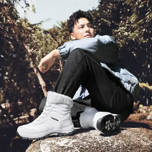 Bottes de neige femme chaudes et imperméables – doublure fourrée hiver randonnée