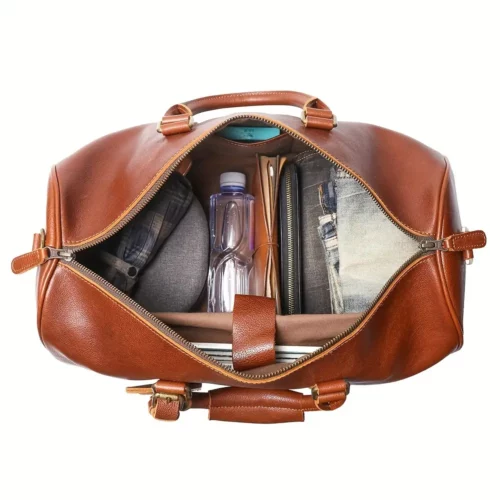 Sac week-end femme en cuir véritable – style décontracté et élégant