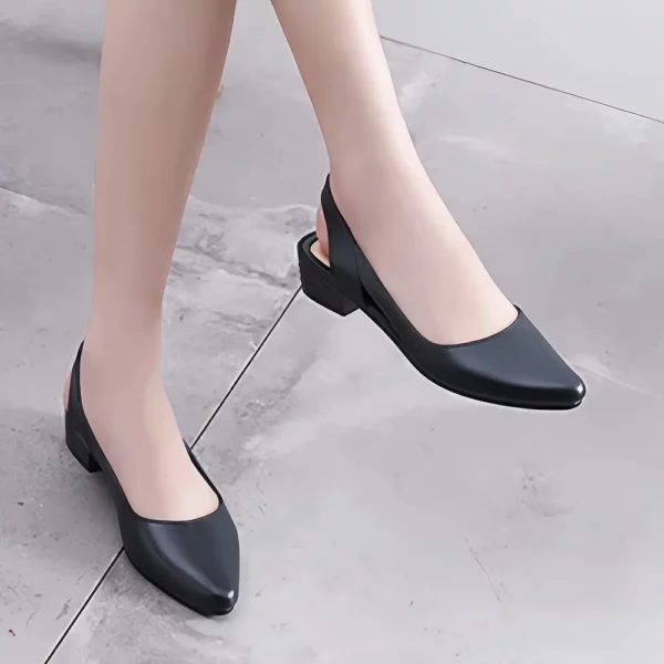 Escarpins femme à petit talon – bout pointu confortable pour mariage ou soirée