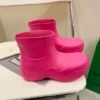 Bottes de pluie femme en caoutchouc – style chic à enfiler avec semelle épaisse
