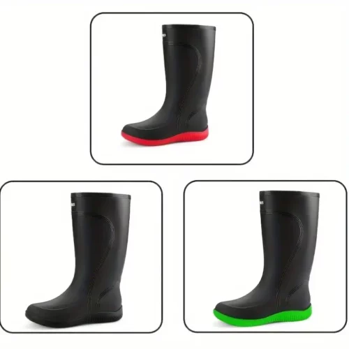 Bottes de pluie femme imperméables en caoutchouc avec semelle antidérapante