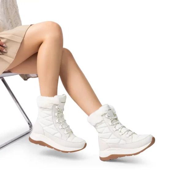 Bottes de neige femme imperméables fourrées – confort thermique extérieur