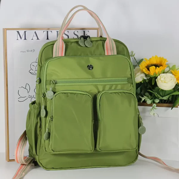 Sac à dos femme nylon léger – multi-poches, idéal ville, voyage, travail