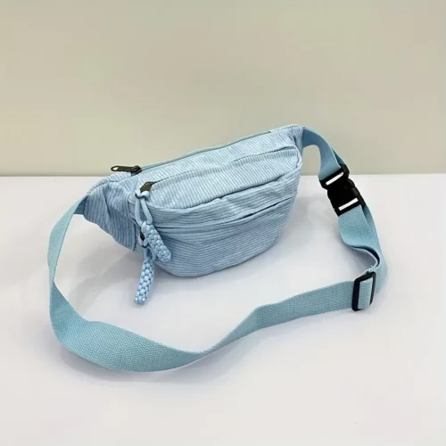 Sac banane femme en velours côtelé – style tendance et texture douce