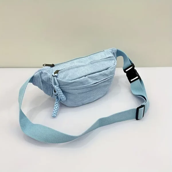 Sac banane femme en velours côtelé – style tendance et texture douce