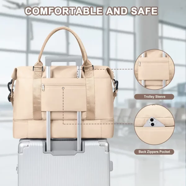 Sac week-end femme multifonction – fourre-tout voyage sport et nuit élégant