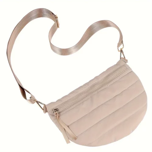 Sac banane femme en velours côtelé – bandoulière réglable et look tendance