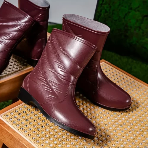 Bottes de pluie femme en caoutchouc antidérapantes – style chic et élégant