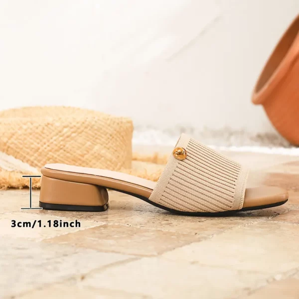 Mules femme à petit talon confortable – chaussures mariage antidérapantes élégantes