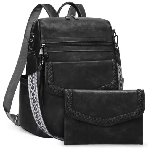 Sac à dos femme convertible élégant – compartiments multiples, usage pro et casual