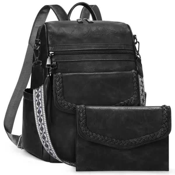 Sac à dos femme convertible élégant – compartiments multiples, usage pro et casual