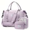 Sac de voyage femme en nylon imperméable – ensemble week-end 2 pièces élégant
