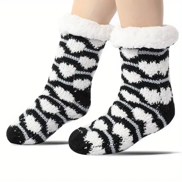 Chaussons chaussettes antidérapants femme hiver – douillets et thermiques anti-froid