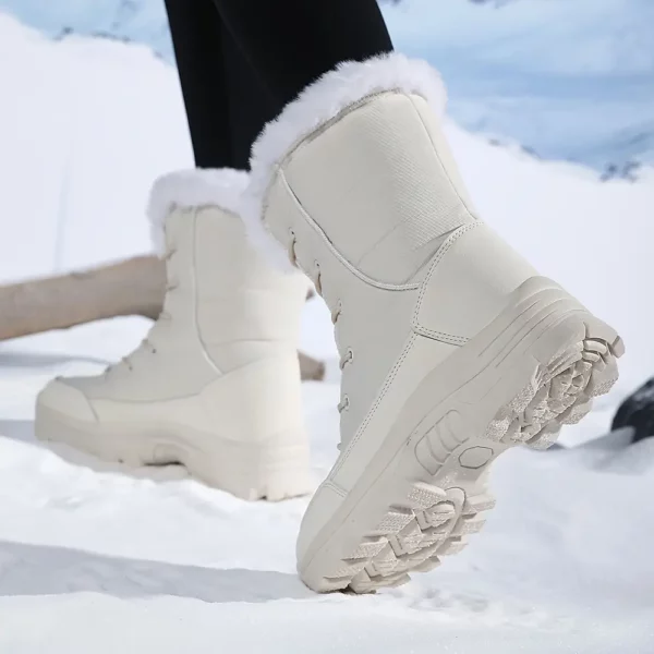 Bottes de neige femme imperméables – doublure chaude et semelle antidérapante