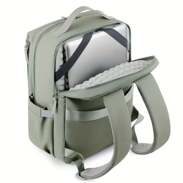 Sac à dos ordinateur femme en microfibre – style élégant et compartiments pratiques
