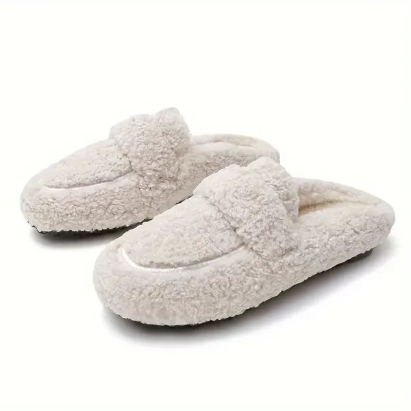 Chaussons femme en fourrure douce – doublure polaire chaude pour l’hiver