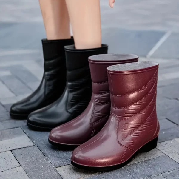 Bottes de pluie femme en caoutchouc antidérapantes – style chic et élégant