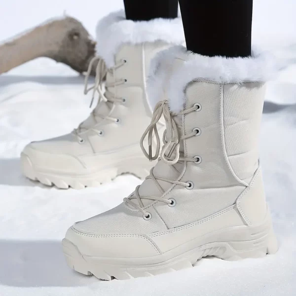 Bottes de neige femme imperméables – doublure chaude et semelle antidérapante