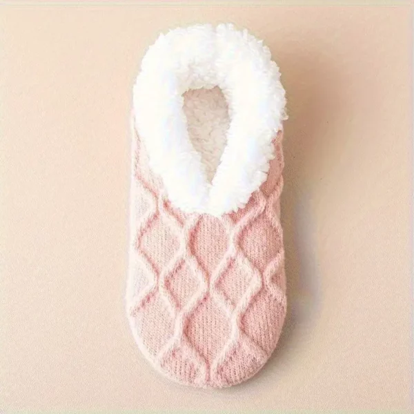 Chaussons chaussettes polaires femme antidérapants – intérieur hiver cocooning