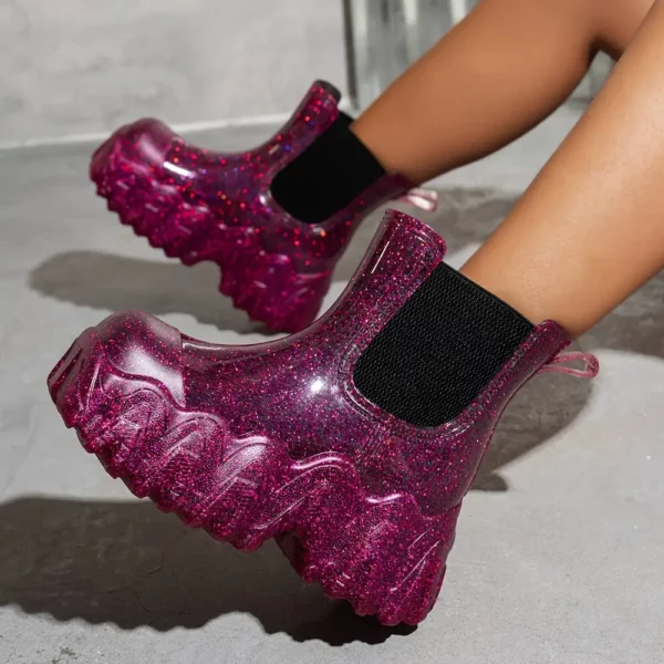 Bottes de pluie femme en caoutchouc imperméables – style chic et urbain