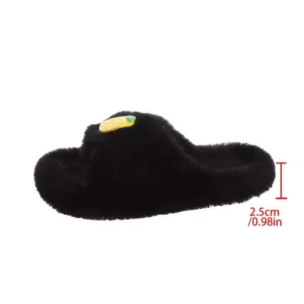 Chaussons femme en fausse fourrure avec semelle antidérapante et intérieur doux