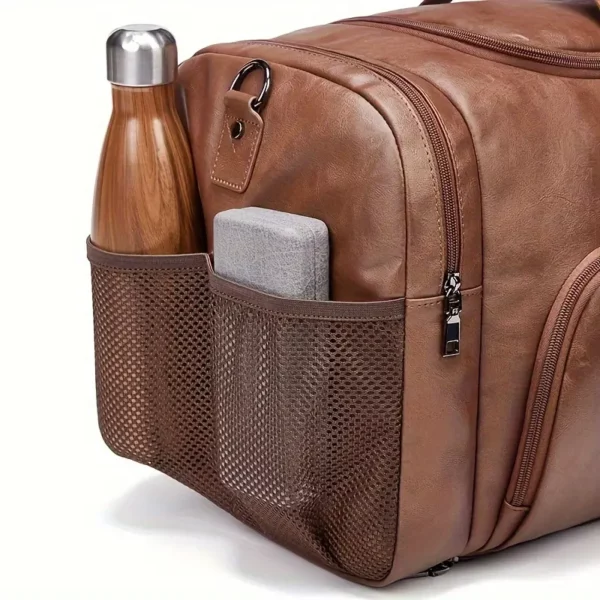 Sac de voyage femme style vintage en similicuir – grande capacité élégante