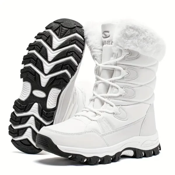 Bottes d'hiver femme imperméables et chaudes doublure fourrure semelle antidérapante