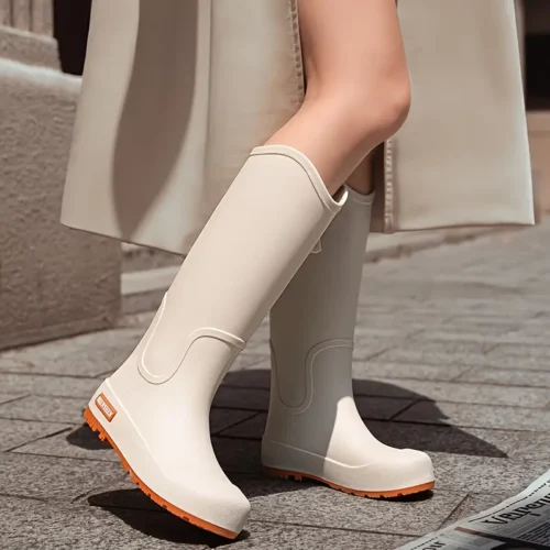 Bottes de pluie femme en caoutchouc chic – style haut anti-dérapant durable