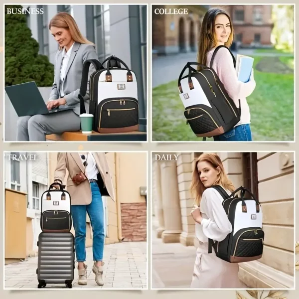 Sac à dos femme élégant pour ordinateur – compartiments multiples et léger