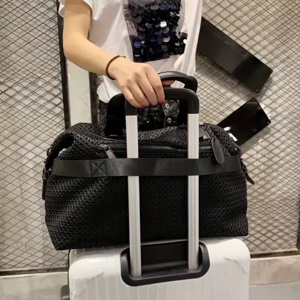 Sac week-end femme Oxford avec bandoulière réglable – style décontracté noir