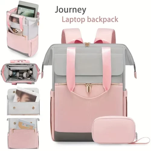Sac à dos femme élégant pour ordinateur – design convertible et compartiments organisés