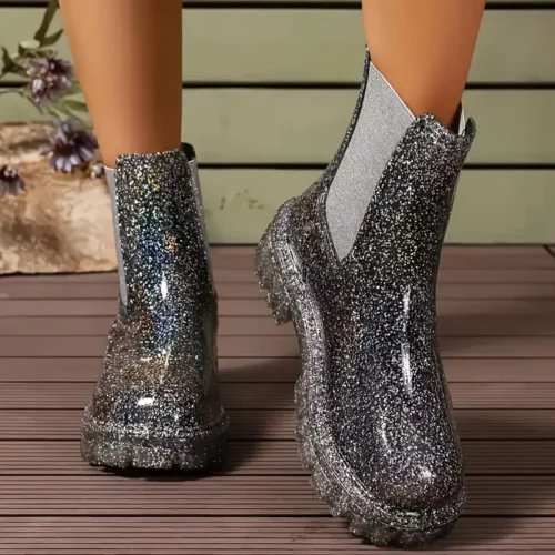 Bottes de pluie femme en caoutchouc imperméable – style chic et confort