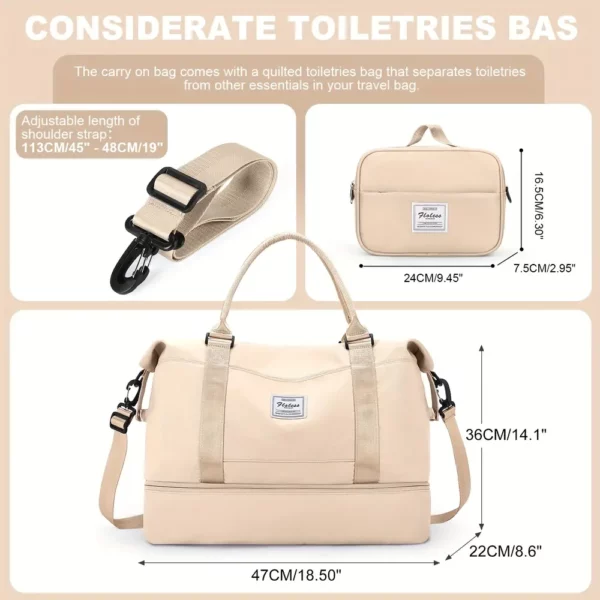 Sac week-end femme multifonction – fourre-tout voyage sport et nuit élégant