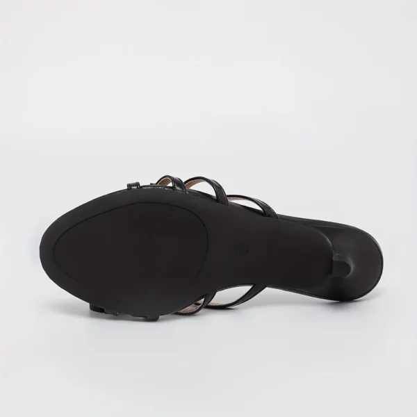 Sandales femme mariage à petit talon – confort avec nœud et bride cheville