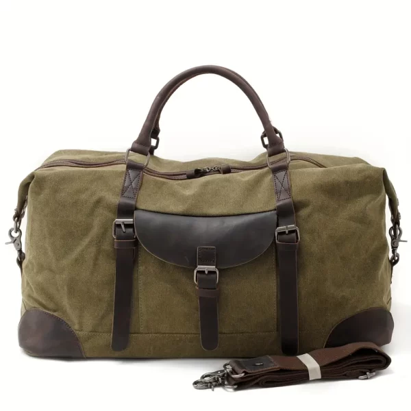 Sac week-end femme en toile style rétro – bandoulière pratique et compartiments multiples