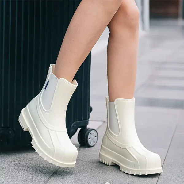 Bottes de pluie femme en caoutchouc antidérapantes – doublure matelassée chic