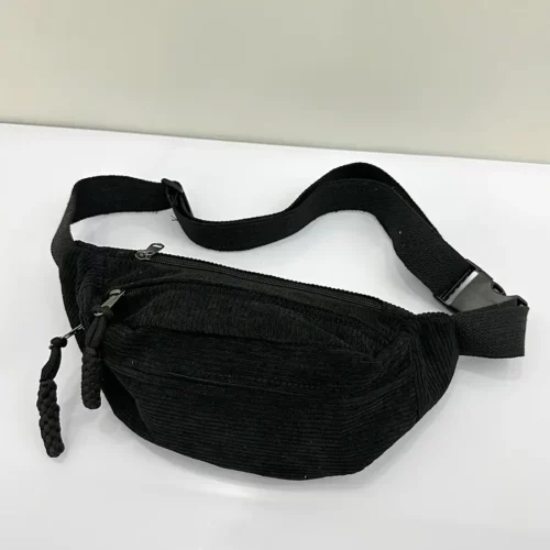 Sac banane femme en velours côtelé – style tendance et texture douce