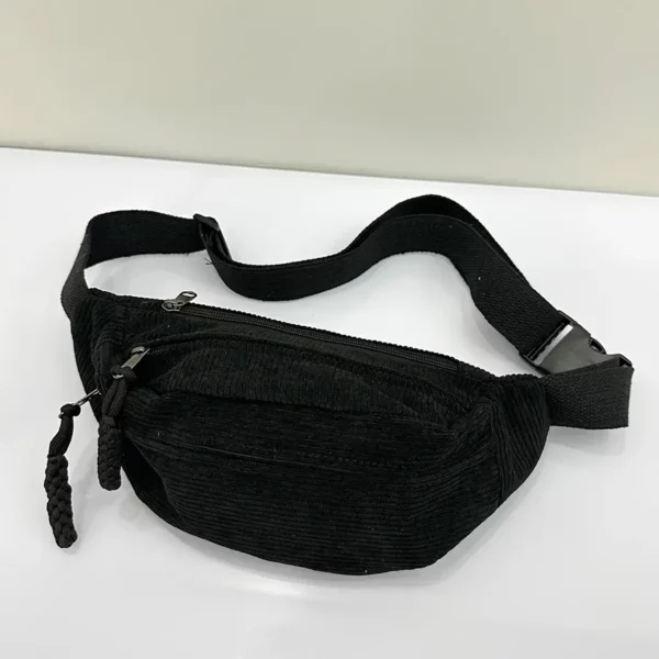 Sac banane femme en velours côtelé – style tendance et texture douce
