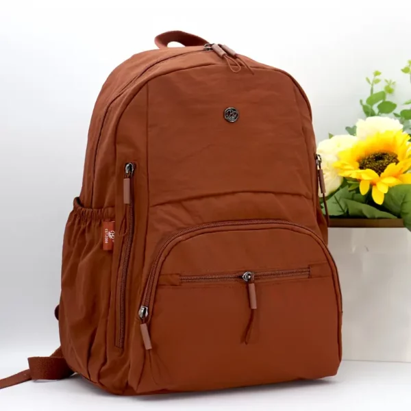 Sac à dos femme nylon léger multi-poches – design antivol pour voyage et ville