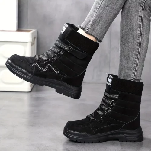 Bottes de ski femme chauffantes antidérapantes imperméables doublure chaude