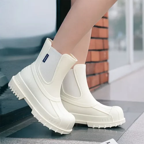 Bottes de pluie femme en caoutchouc antidérapantes – doublure matelassée chic