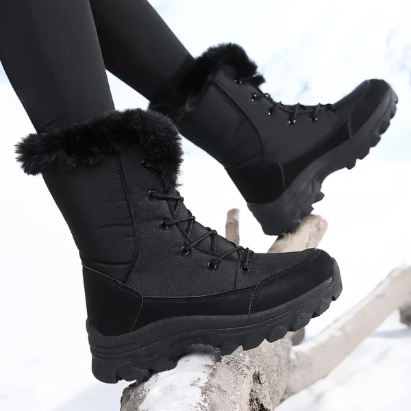 Bottes de neige femme imperméables – doublure chaude et semelle antidérapante