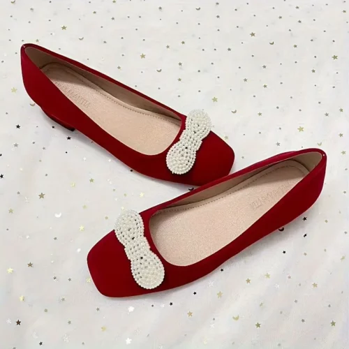 Chaussures mariage femme à talon bas – confort et élégance style chinois