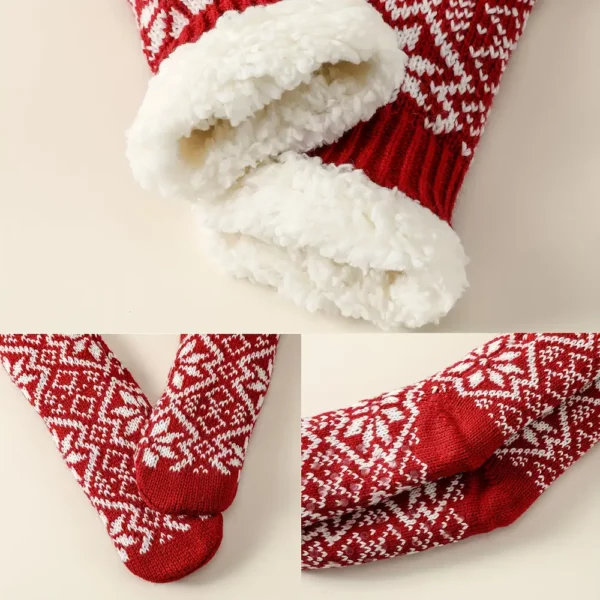 Chaussons chaussettes polaires femme antidérapants hiver – confort intérieur cosy